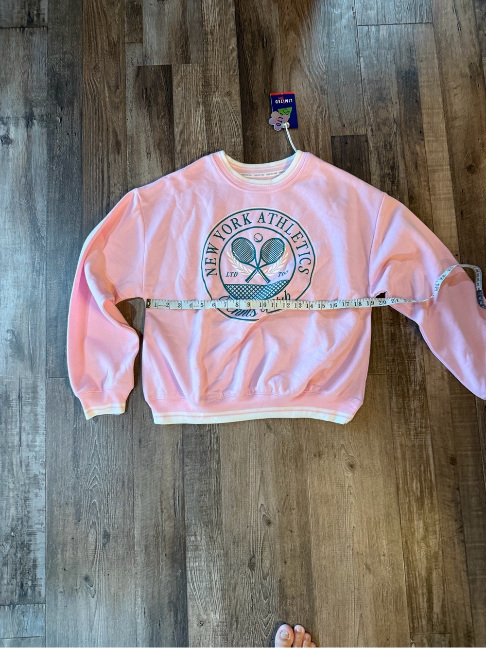 Limited Too New York Athletics Pink Crewneck Sweatshirt NWT